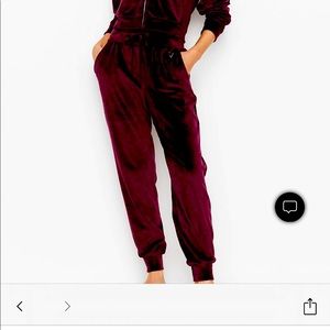 Victoria secret Velour Joggers in African Violet